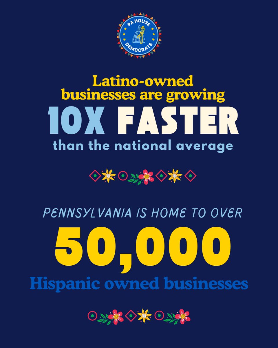 RepScottConklin's tweet image. Celebrating Pennsylvanians of Hispanic Heritage, including the many entrepreneurs and small business owners who help our PA economy thrive!