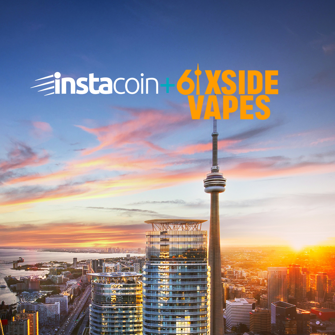 We'd like to welcome a new Instacoin host partner in the GTA:  6ixSide Vapes! 

Five locations are available for you to choose from, open M-F, 9am-11pm: 
📍416A Parliament St
📍1742 St Clair Ave W 
📍1174 Queen St E
📍2250 Kingston Rd
📍978 The Queensway. 

🔗More info: