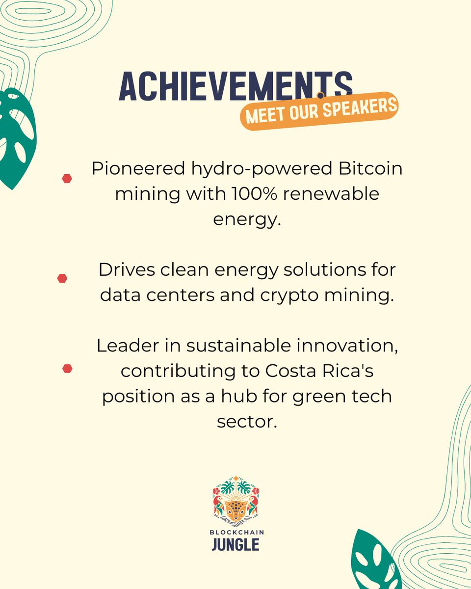 BChainJungle's tweet image. 🎤 Eduardo Kopper at #BlockchainJungle2025 — tech for sustainability & efficient operations. 🗓 Nov 8–9 • 🎟 cr.publitickets.com/event/blockcha…
#TechConference #Sustainability #Innovation