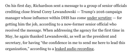 MattGertz's tweet photo. The legally unqualified FEMA director who was unreachable during the legal Texas floods credits "close friend Corey Lewandowski" with getting him his job. https://t.co/3M0PoXSRZF https://t.co/7MbtjCSSA5