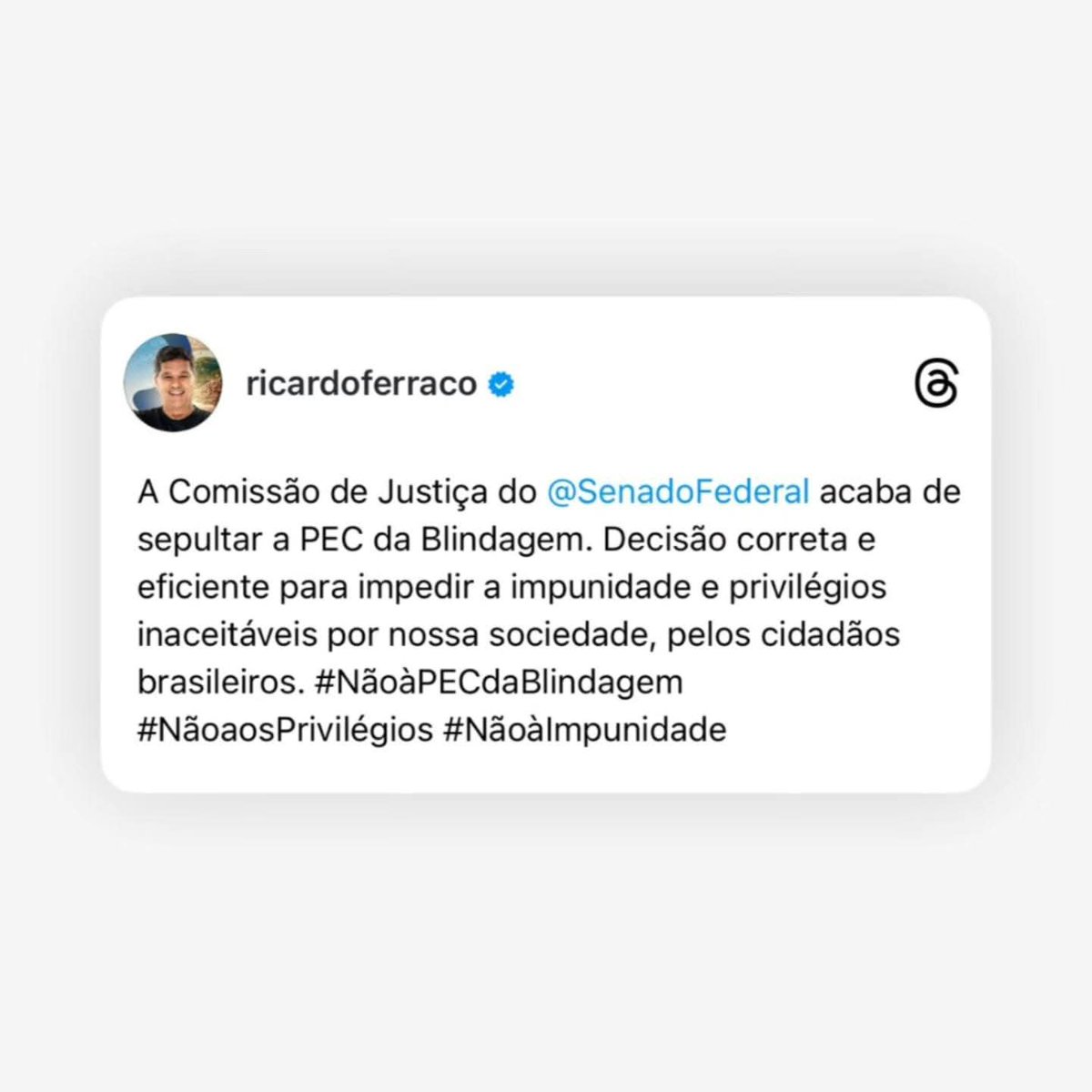 RicardoFerraco's tweet image. 🇧🇷 Vitória, transparência, compromisso, democracia. #NãoàPECdaBlindagem 💪💪👏👏