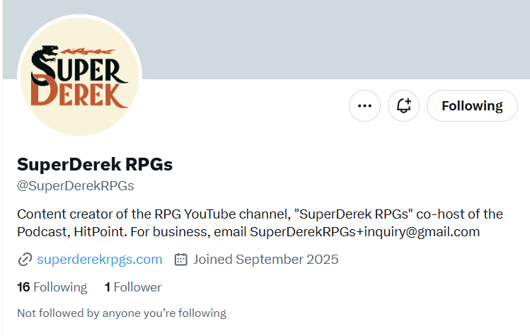 Guess who's back? Back again.. <a href="/SuperDerekRPGs/">SuperDerek RPGs</a> is back - tell a friend!