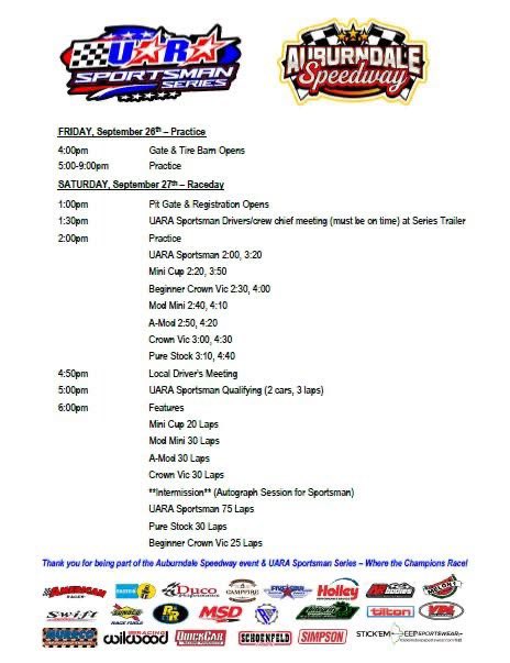 We are back in action this Saturday with the <a href="/UARASportsman/">UARA United Auto Racing Alliance</a> 75 lap along with support classes. We will be live on <a href="/RacingAmerica/">Racing America</a> with <a href="/AnnouncerJake/">Jake Wilson</a>, <a href="/AnnouncerMatt/">Matthew Neier</a> &amp; <a href="/SteveDarling68/">Steven Darling</a> on the call