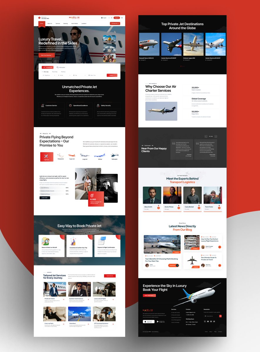 chris_visuals55's tweet image. Private Jet Charter &amp;amp; Aviation Website ✨