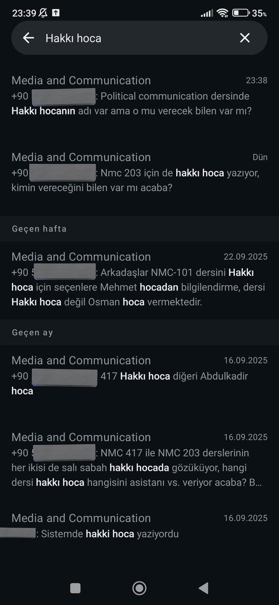 Eger bir derse hakki hoca yaziyorsa bilin ki o dersi hakki hoca disinda herkes veriyor olabilir
