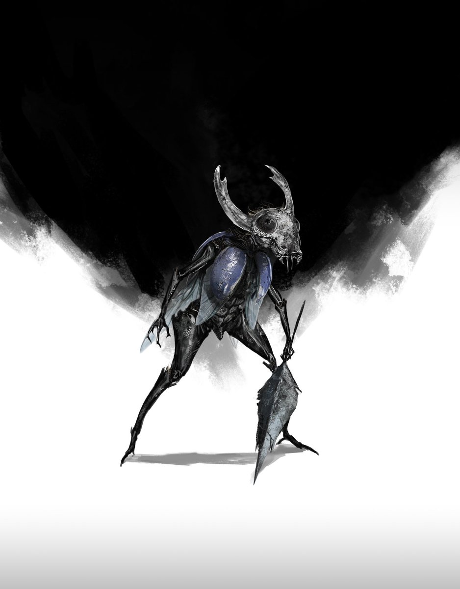 Other day, other bug

But still no Silksong in the library

#hollowknight #hollowknightsilksong #knight #bug #conceptartist #conceptart #quicksketch #sketch #photoshop #noai #art #creature #characterdesign