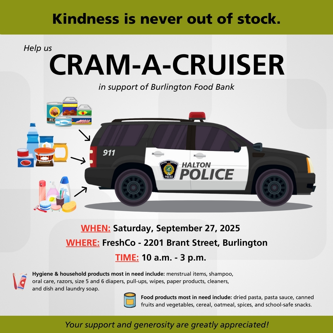 HaltonPolice's tweet image. Kindness is never out of stock. 💛

This Saturday, September 27, join us at FreshCo (2201 Brant Street) in Burlington from 10 a.m. to 3 p.m. and donate non-perishable food and/or hygiene products to those in need.

Your support and generosity are greatly appreciated!