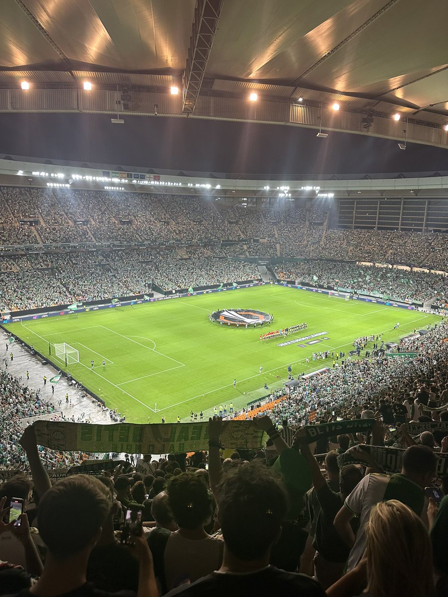 Europa League nights at the Estadio La Cartuja.