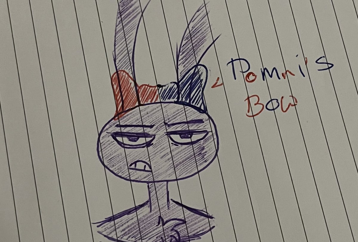 GeorgiaSiyu's tweet image. Traditional art since my iPad ain’t with me. Anyways, here’s Jax in a bow #funnybunny #funbun #TADC #tadcjax #TheAmazingDigitalCircus