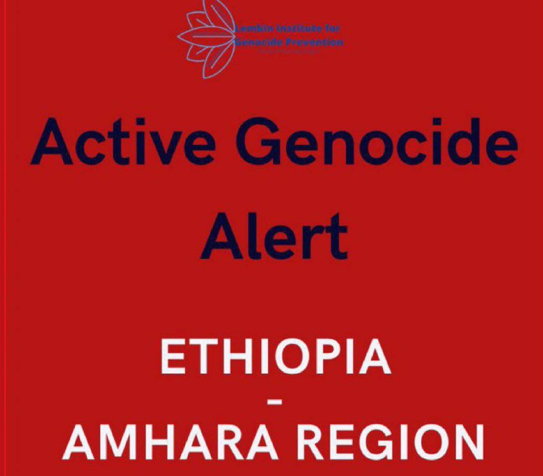 amhara_hq's tweet photo. Genocide is a crime against humanity, &amp; we cannot allow it to persist. It's time for the world to come together &amp;  end the ongoing #AmharaGenocide in Ethiopia. #WarOnAmhara @amnestyusa @LemkinInstitute @BBCWorld @hrw @StateDept https://t.co/jrVxdpOa4v