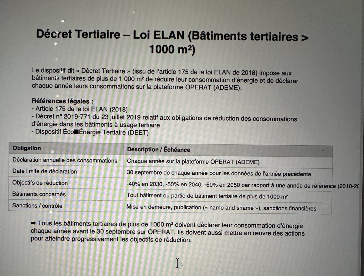 Décret tertiaire sur l’obligation de déclaration à l’⁦<a href="/ademe/">ADEME</a>⁩ avec obligation de baisse des dépenses énergétiques des bureaux &gt; 1000 m2 … je vais finir par devenir libertarien 🤯