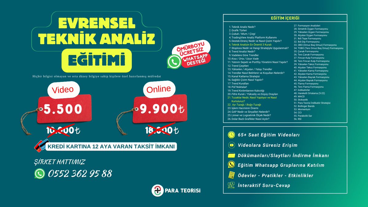 KorkutataAykut's tweet image. DEV KAMPANYA 🎊🎉

%45 indirime ek olarak &apos;&apos;ÖĞRENCİLERE VE EMEKLİLERE&apos;&apos; %10 daha indirim sağlıyoruz.

Kupon kodu ve detaylı bilgi için 0552 362 95 88&apos;e Whatsapp&apos;tan yazabilirsiniz.
Linke tıklayarak Whatsapp&apos;a geçiş yapabilirsiniz.
👉wa.me/+905523629588

“Ömür boyu Whatsapp…