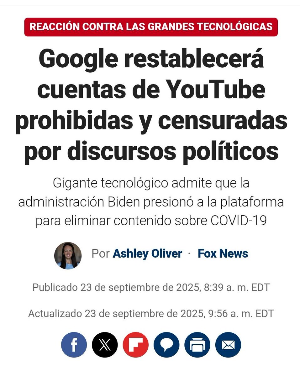 Ya lo hizo Zuckerberg cuando vio que Trump volvía al poder; ahora Google anuncia que restaurará cuentas de YouTube que antes censuró por “discurso político”. Lo llaman libertad, pero es confesión: admiten que manipularon el debate público, borraron voces incómodas y moldearon la