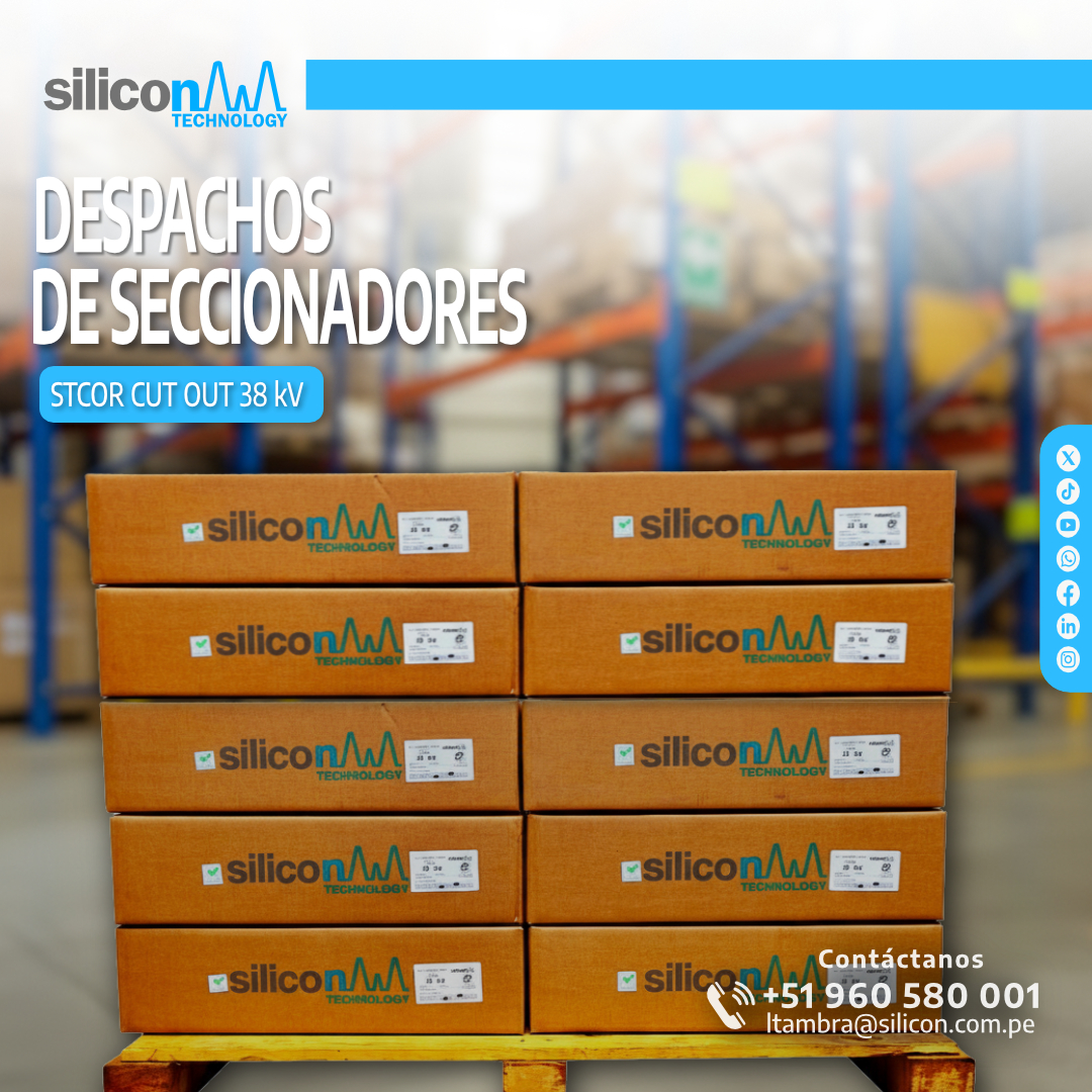_silicontech's tweet image. 🚚✨ ¡Septiembre cerró con despachos exitosos!
En Silicon Technology seguimos llevando soluciones confiables ⚡
👉 STCOR 27 kV
👉 STPC-A + STGSL-28
👉 Pararrayos 21 kV
👉 Soporte Cut-Out

🤝 Gracias por confiar en nosotros.
#SiliconTechnology #EnergíaSegura #AltaTensión