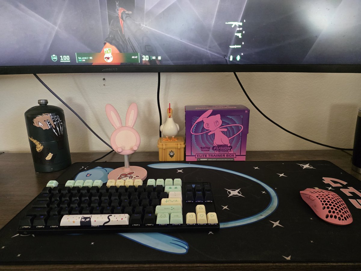 cleaned up for once 
peep the new mouse 🌸