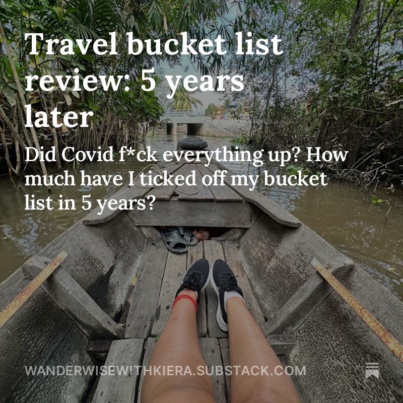 I review my travel bucket list from 5 years ago... what's changed #bucketlist #travelbucketlist open.substack.com/pub/wanderwise…