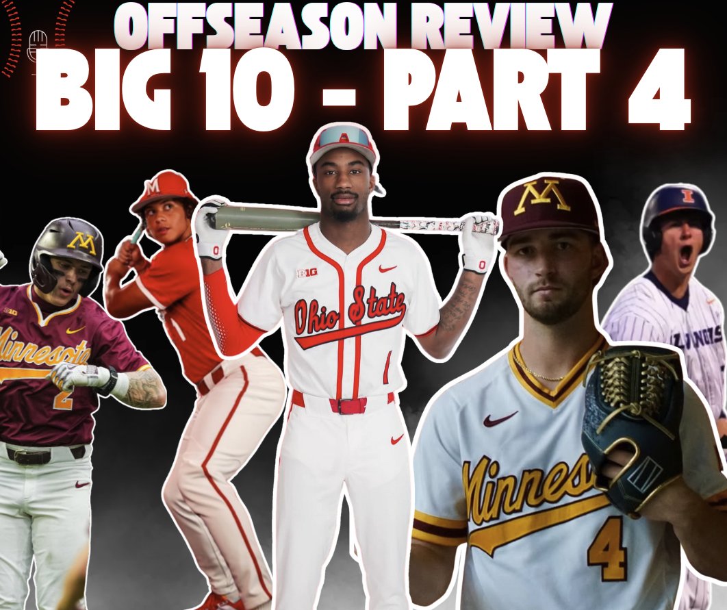 A roller coaster summer in the Big 10 has left serious opportunity for several programs in 2026. 

Minnesota reloaded, Maryland re-tooled, while Illinois and Ohio State bring back prospects with serious tools.

Here's what to expect in 2026, and the MLB Draft ramifications.