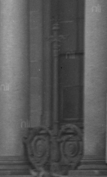Dublin's Connolly Station originally hosted flamboyant 1840s scrolling ironwork and a gas lamp in every bay of its Italianate colonnades. The replacement railings seriously detract from the character of the building. They should be removed and the original design reinstated.