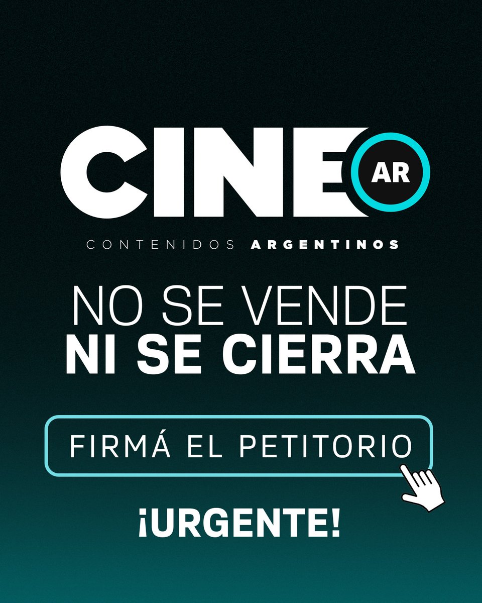 🚫 Decimos no al cierre de las únicas pantallas gratuitas del cine argentino.
Esto significa negar el acceso a nuestra cultura y a la diversidad audiovisual nacional.

✍ Por favor firmar el petitorio: forms.gle/urPLt1nMeiXuPR…