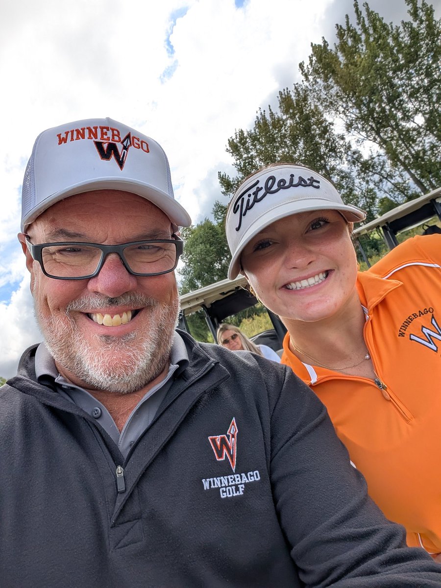 Jo Jo and <a href="/HistoryCzar0/">Jim O'Rourke 🇺🇲</a> ready for conference. <a href="/BagoAD/">Winnebago Athletics</a> <a href="/bagogolf/">Winnebago Golf Teams</a>
