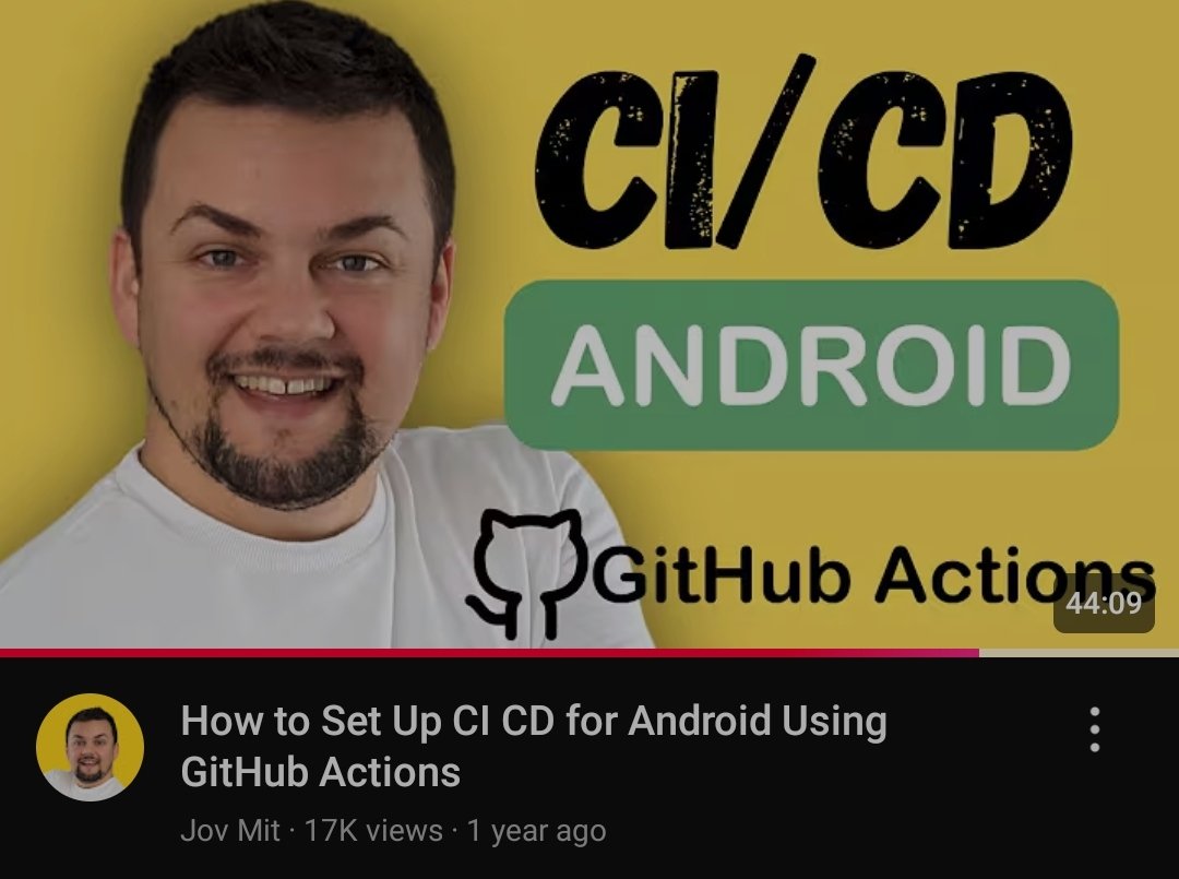 sarfrazryenpsd's tweet image. Huge shoutout to @jovchem for his CI/CD video that helped me level up my Android workflow 💪
I went from manual builds to automated pipelines for tests and signed aab generation with Github Action - all thanks to his clear, practical guidance 🙌

#AndroidDevelopment #CICD