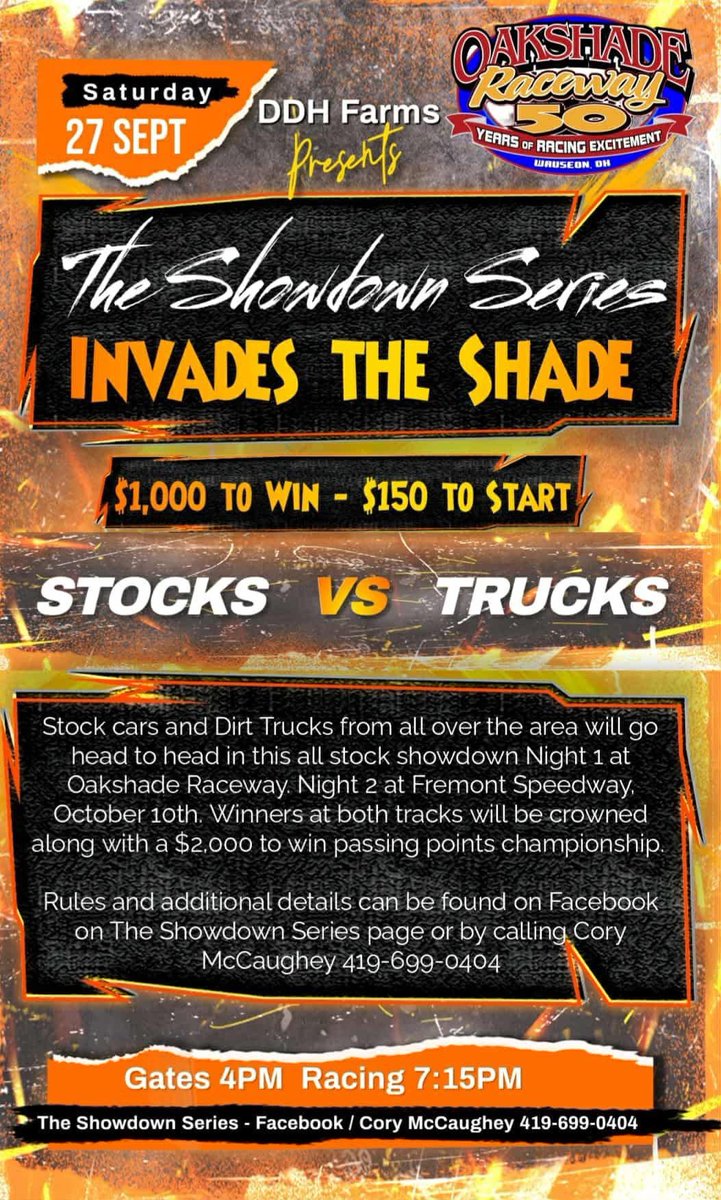 Super Stocks 🆚 Trucks. Saturday night under the lights. Don’t miss it! 🚨🏆 #RaceDay