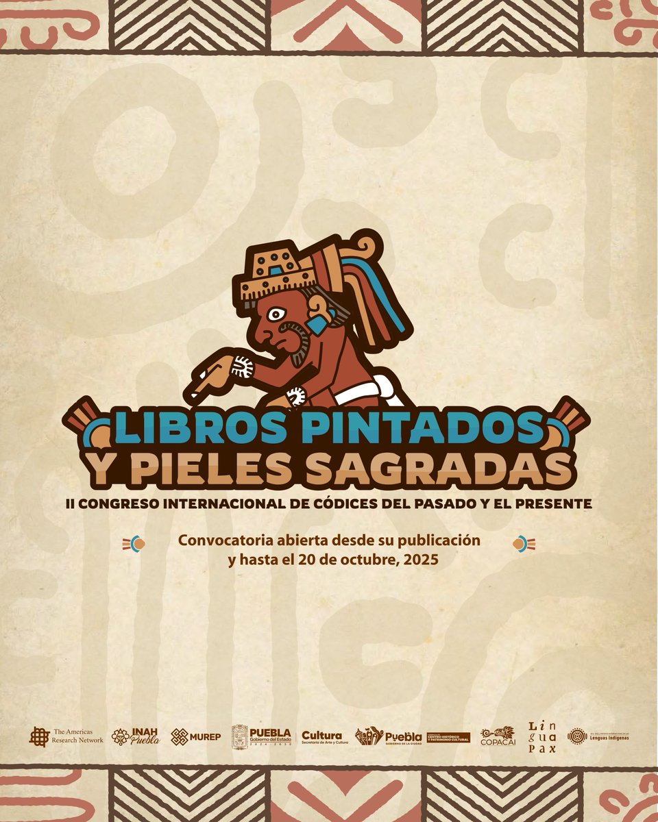 📣 Te invitamos a participar en la actividad “Libros Pintados y Pieles Sagradas: II Congreso Internacional de Códices del Pasado y el Presente"

Más información en bit.ly/462KawM

Convocatoria abierta hasta el 20 de octubre 2025.