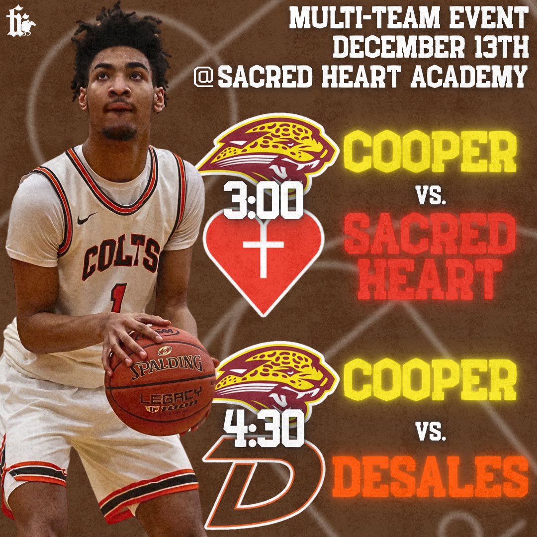 DeSales Basketball (@desaleshoops1) on Twitter photo Really excited about this day of games in December with these great programs. 
The rest of the Colts schedule will be released soon but wanted to get this one on your radar early! 
<a href="/cooperjagsbb/">Cooper Basketball</a> <a href="/ValkyriesBBall/">Sacred Heart Basketball</a> <a href="/FrontRunnerDHS/">The Front Runner</a> <a href="/kyhighs/">Jason Frakes</a> <a href="/DeSalesDCP/">DeSales Athletics</a> Really excited about this day of games in December with these great programs. 
The rest of the Colts schedule will be released soon but wanted to get this one on your radar early! 
<a href="/cooperjagsbb/">Cooper Basketball</a> <a href="/ValkyriesBBall/">Sacred Heart Basketball</a> <a href="/FrontRunnerDHS/">The Front Runner</a> <a href="/kyhighs/">Jason Frakes</a> <a href="/DeSalesDCP/">DeSales Athletics</a>