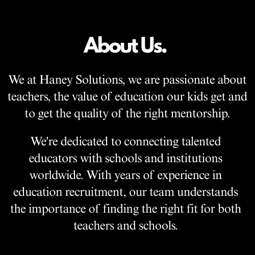 HaneySolutions's tweet image. Hello and welcome to Haney Solutions, this is where opportunity meets mastermind.

We are here to help teachers find better opportunities, nuture and build a safer and better environment for teachers and our world leaders (Students).