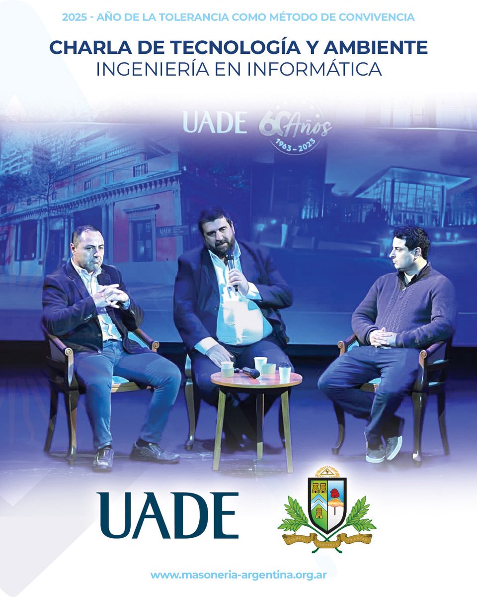GranLogiaArg's tweet image. Gran charla sobre #Tecnología y Medio Ambiente para los estudiantes de Ingeniería en #Informática en @UADEoficial 

El martes 23 de septiembre, Pablo Lázaro, junto a Gustavo Mollo, participaron de una clase correspondiente a la materia optativa #MedioAmbiente en la UADE.