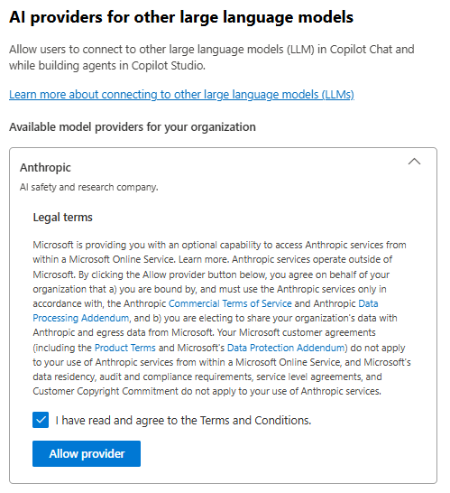 Model choice now official for select experiences in Microsoft 365 #Copilot aka.ms/ModelChoice. 

Admins can opt-in to #Anthropic. Note the T&amp;C impact if relevant too.