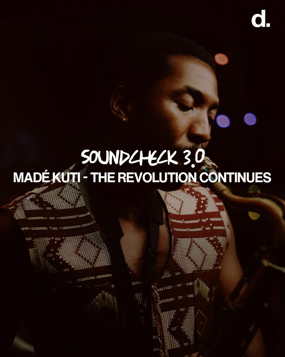 Deedsmag's tweet photo. This week on #deedssoundcheck, here’s a rotation of our favorite Made Kuti Records. 🎶🎧
@madeakuti - Oya
@madeakuti - Life as we know it
@madeakuti - You can’t Hide
@madeakuti - Story ft. FEMI Kuti
@madeakuti - Free Your Mind
@madeakuti - Your enemy
@madeakuti - Stand Tall
@madeakuti - No More Wars
@madeakuti - I won’t run away
@madeakuti - Young lady
@StayCavy, @madeakuti - Biri
Playlist Link: https://t.co/61TlYhfKns
#deedsmag #culture #playlist #soundcheck