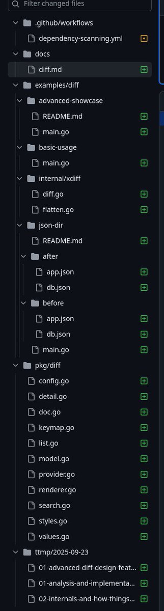 ProgramWithAi's tweet image. Another example of reusing vibe coded material. I vibed a little TUI to show terraform sensitive diffs (which is a pain to do with the terraform tool). I liked the diff view so much that I used gpt-5 to extract it as its own package, write doc, use those docs to then create…