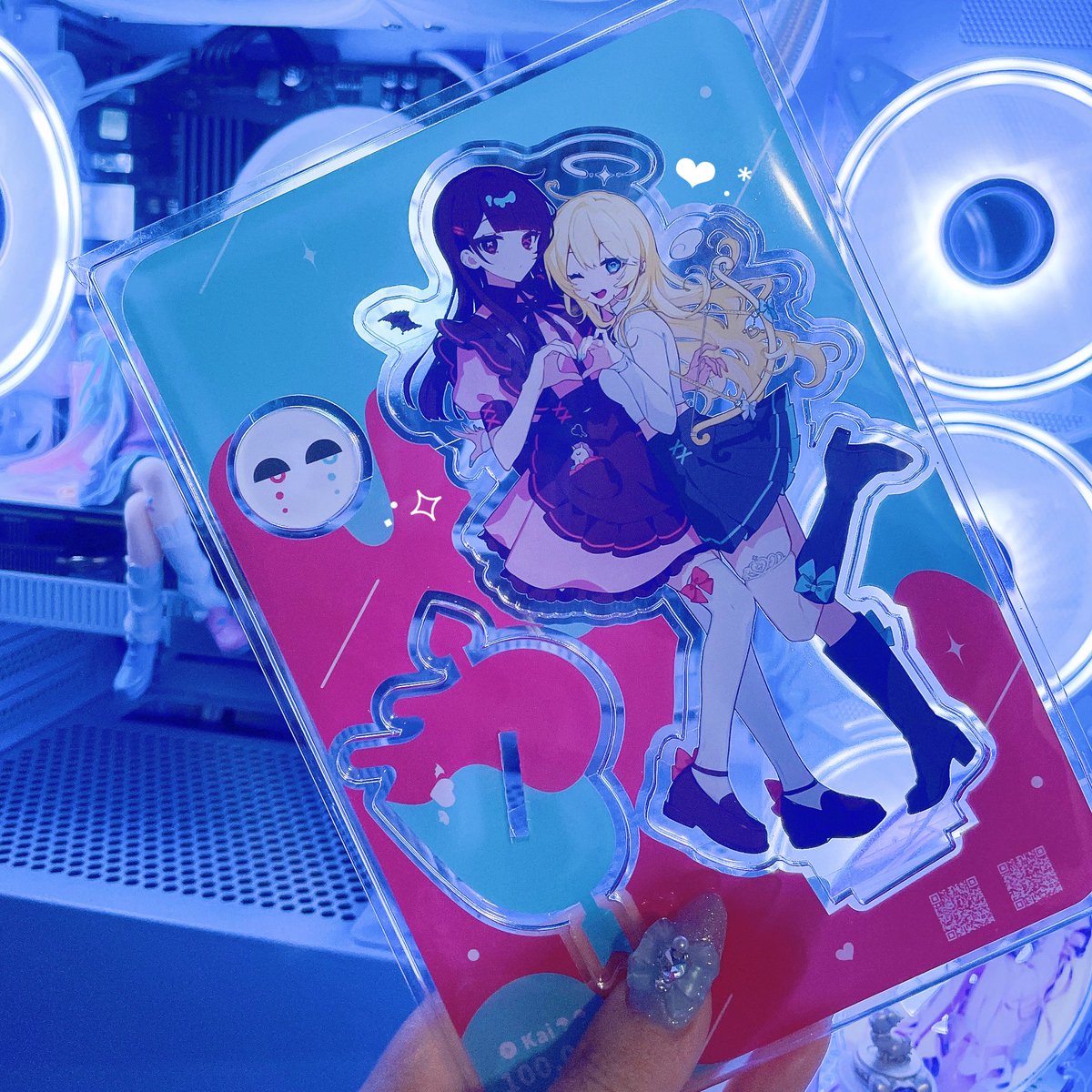 キューピットちゃん🩵とラプラスショコラちゃん🩷のアクスタ見たとき