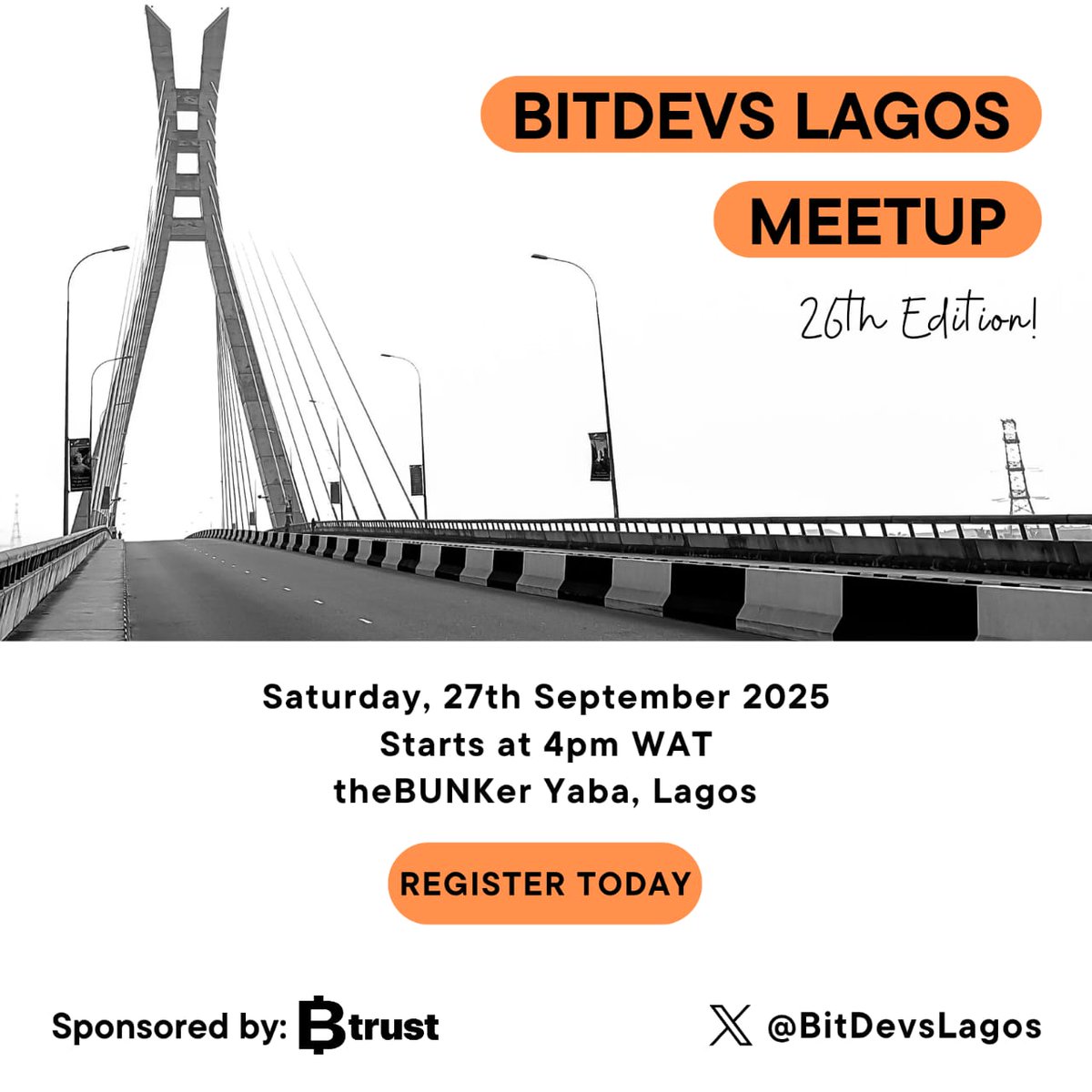 BitDevsLagos's tweet image. You sure don&apos;t want to miss the next meetup so join us this coming Saturday.... ⚡ 

Time 3pm 

Venue: theBunkers Yaba 

See you there 😄😁