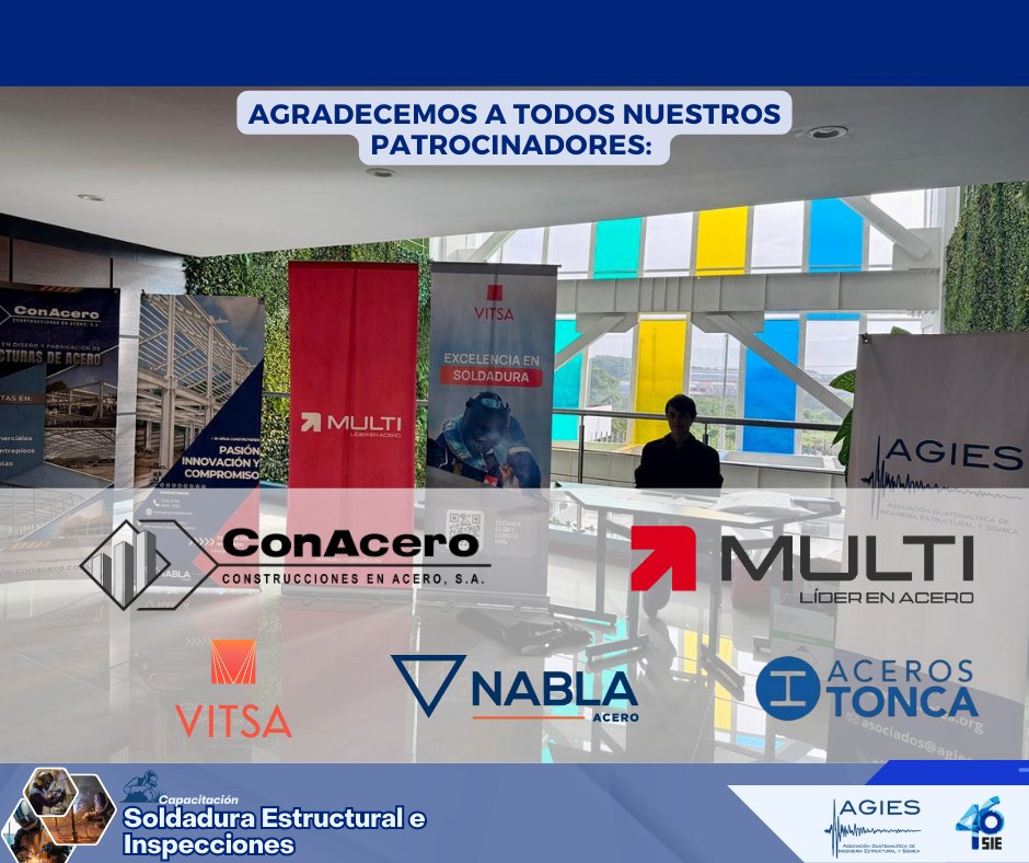 🔧 ¡Así iniciamos la Capacitación en Soldadura Estructural e Inspecciones! 🔍

Una sesión presencial llena de aprendizaje, técnica y compromiso.

👏 Agradecemos a cada participante por su entusiasmo y dedicación, y a nuestros patrocinadores por hacer posible este evento.