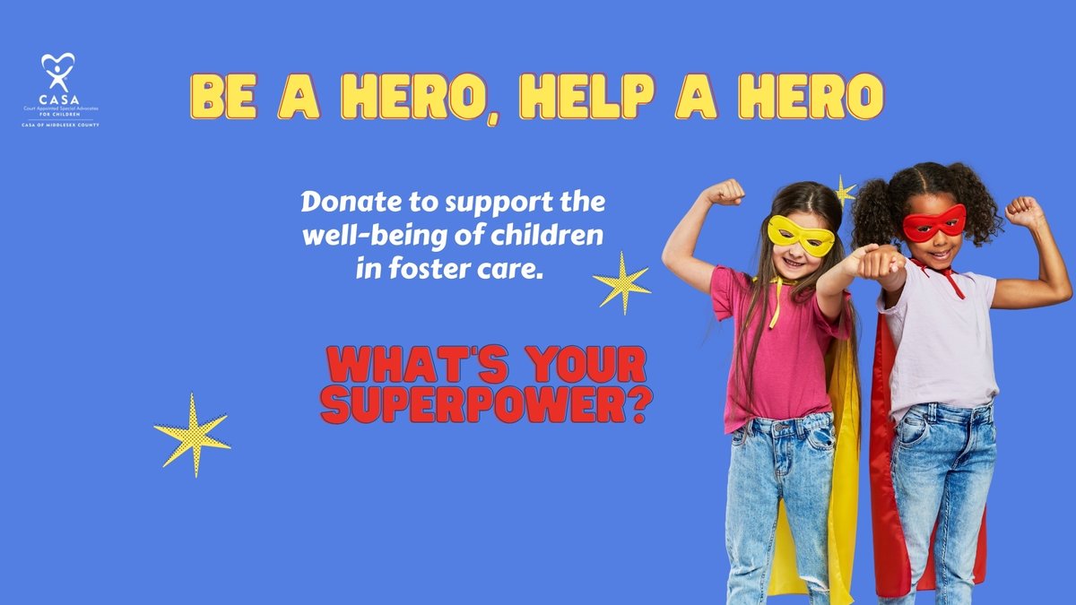 Join us in recognizing our amazing CASA volunteers by donating funds in honor of National Hero Day. Our mission is clear: we're committed to raising awareness for the heroes dedicated to helping children in foster care. 

 facebook.com/share/1FXb4gaT…