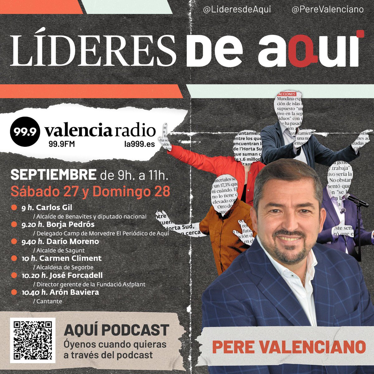 🎙️ Repassem en la <a href="/999Vlcradio/">99.9 ValenciaRadio</a> els XIV Premis de <a href="/aquimorvedre/">El Periódico de Aquí del Camp de Morvedre</a>, de <a href="/elperiodicoaqui/">El Periódico de Aquí</a>, que se celebren el pròxim dilluns, 29 de setembre 👇