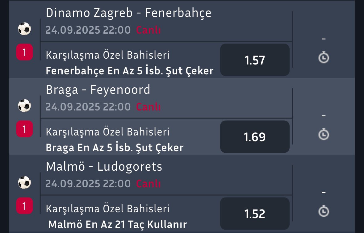 Bu 3 maça çok güveniyorum dileyen oynasın 🙏🏻