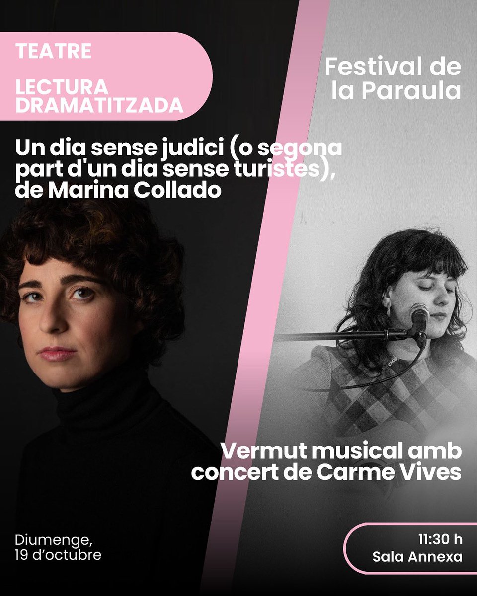 Torna el Festival de la Paraula! 🎭🎶 Això només pot significar una cosa: Lectura dramatitzada ➕Vermut musical! <a href="/ProdDeFerro/">Produccions de Ferro</a> 

Guarda’t la data! 🗓️

Diumenge 19 d’octubre a les 11.30 h
enllaç a la bio!)

🎟️ Tiquets a la web
