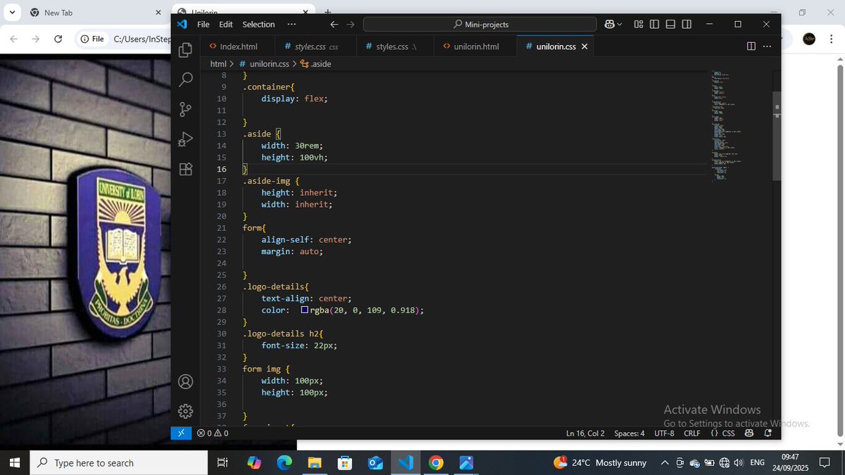 akanhotheDev's tweet image. Day 17 ๐ | Cloned my school login portal ๐๐ Practiced forms, inputs, buttons & styling with CSS. Feels great to build something that looks real! ๐ปโจ #CodeWithInStep #100DaysOfCode #Frontend @UnilorinNGR @Unilorincodl #WebDevelopment
