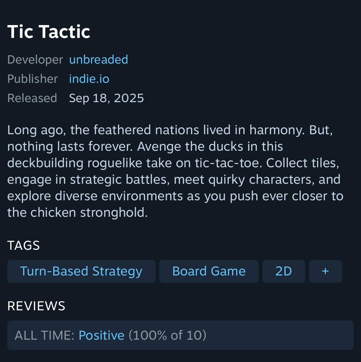 Officially rated positive 5 days after release on Steam! #indiegames #gamedev