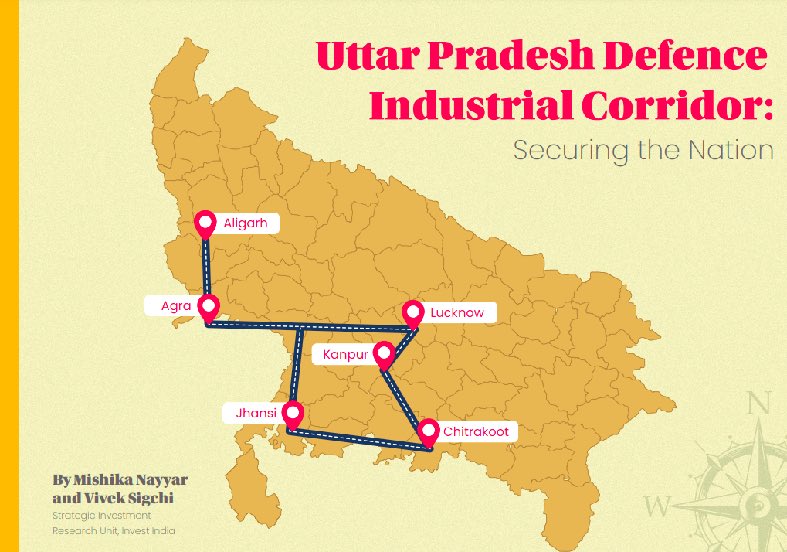 AwasthiAwanishK's tweet image. From Kanpur to Jhansi, Lucknow to Agra — UP’s Defence Corridor isn’t just about factories, it’s about India’s strength taking shape. 
₹33,896 Cr investment = more factories, more jobs, more innovation and a stronger  AtmanirbharDefence.