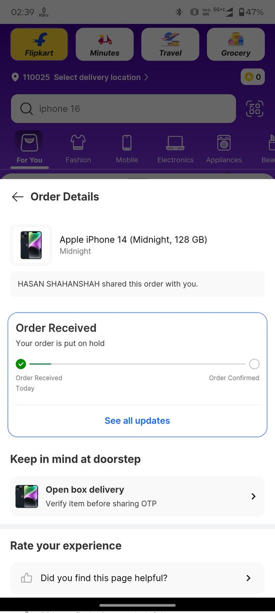 HasanShahi2's tweet photo. @Flipkart @jagograhakjago
Flipkart ka #BigBillionDays scam! Order place hone ke baad bina info diye cancel kar diya. Complaint pe bolte hain “price galat tha” – ye kaisi excuse hai? 😡 Customer care se koi help nahi. @flipkartsupport ye fair hai kya? #FlipkartScam https://t.co/JxgY6iDXBn