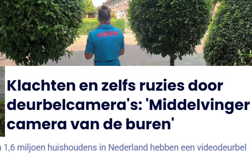 Met een videodeurbel mag je NIET de openbare weg filmen eenvandaag.avrotros.nl/artikelen/klac…
En wanneer worden fabrieksinstellingen dat ze enkel filmen bij aanbellen? 🤔 #eenvandaag #privacy 

Maak van je deurbel weer een deurbel responsiblesensinglab.org/nl/projecten/s…
(of die van je buren natuurlijk 😏)