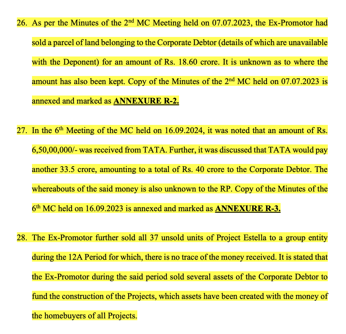 <a href="/SR0900270358589/">SR</a> <a href="/EOWDelhi/">Economic Offences Wing, Delhi</a> <a href="/narendramodi/">Narendra Modi</a> <a href="/ex_rashtrapati/">Pratibha Patil</a> <a href="/cmohry/">CMO Haryana</a> <a href="/DGPHaryana/">DGP Haryana Police</a> <a href="/delhi_hq/">Joint Cp Hq Delhi Police</a> <a href="/gupta_rekha/">Rekha Gupta</a> <a href="/AmitShah/">Amit Shah</a> <a href="/arjunrammeghwal/">Arjun Ram Meghwal</a> <a href="/KirenRijiju/">Kiren Rijiju</a> <a href="/FT/">Financial Times</a> <a href="/ndtv/">NDTV</a> <a href="/EOWDelhi/">Economic Offences Wing, Delhi</a> Even after chargesheet was filed in 2024, builder has been continuining to siphon-off funds &amp; disrupt building of HOMES:

* Builder had committed to complete atleast 1 project
* Now entire company has AGAIN landed back into Insolvency

Pls HELP !!

#JusticeForSBPLbuyers