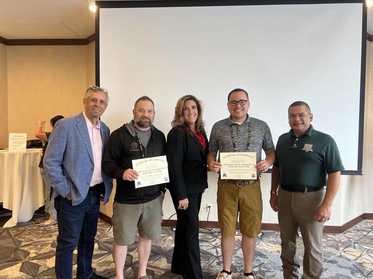 swlattorneys's tweet image. 🚦 Jesse Lange & Adam Justinger attended the NHTSA Standardized Field Sobriety Student Course in Buffalo, NY, hosted by the National College for DUI Defense Attorneys.
Ongoing training keeps us sharp for our clients.
#SWLAttorneys #DUIDefense #ContinuingEducation