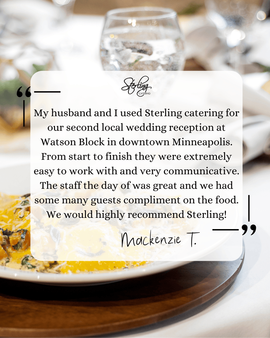 We’re thrilled to have been part of your special day at Watson Block. From smooth planning to delicious dishes, it was a joy to serve you and your guests. Your kind words and recommendations mean everything to us!
