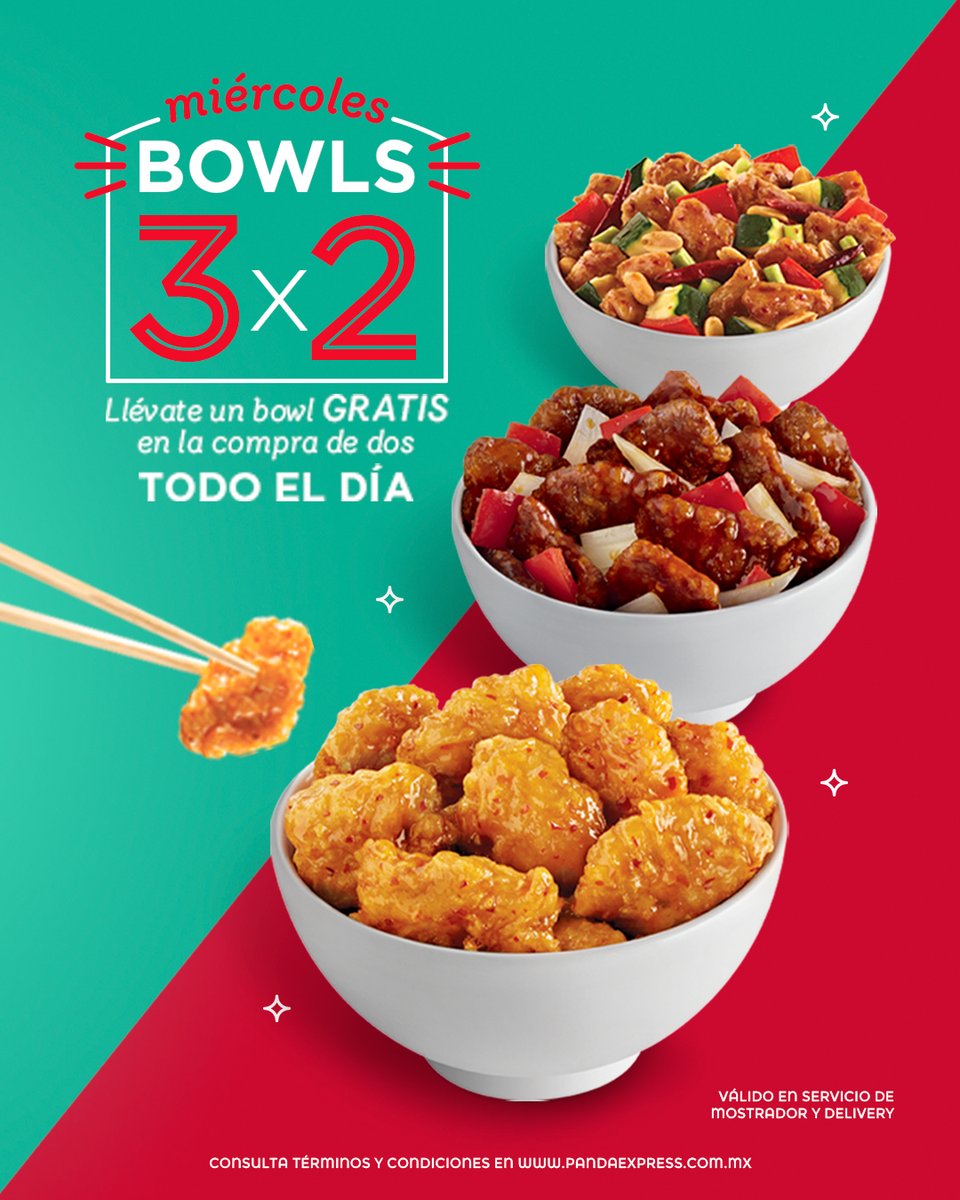 ¿Eres de Kung Pao Chicken, Beijing Beef o el original Orange Chicken?

Con el 3x2 en bowls, el único dilema es en qué orden disfrutarlos. 😏🍴

Consulta Términos y Condiciones en pandaexpress.com.mx