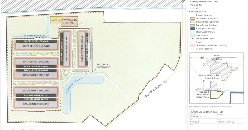 Savion proposes #DataCenter campus in Plano, Illinois as part of its planned 250MW Plano Skies solar project  - DCD buff.ly/Nwzib6q